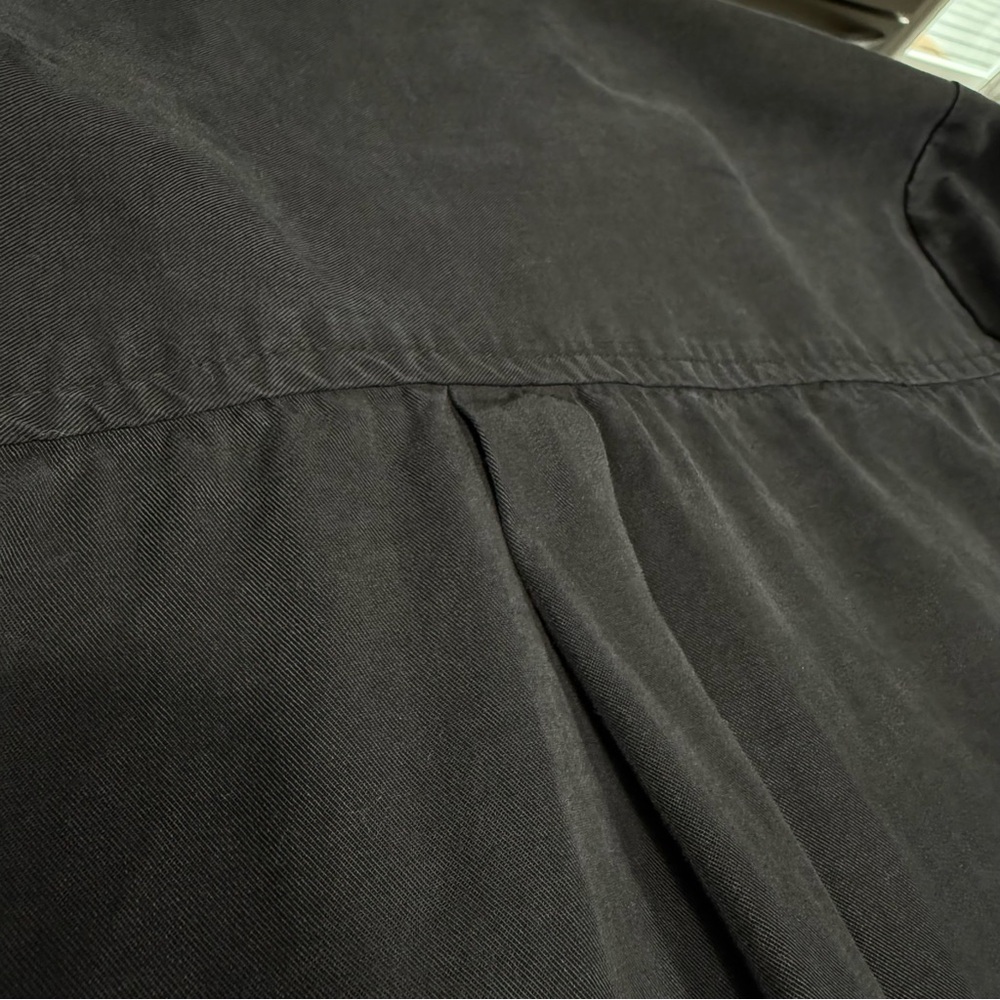 2/$30 Lucky Brand Black Lyocell Button Down Long Sleeve Top Size L #2058 - Picture 7 of 8